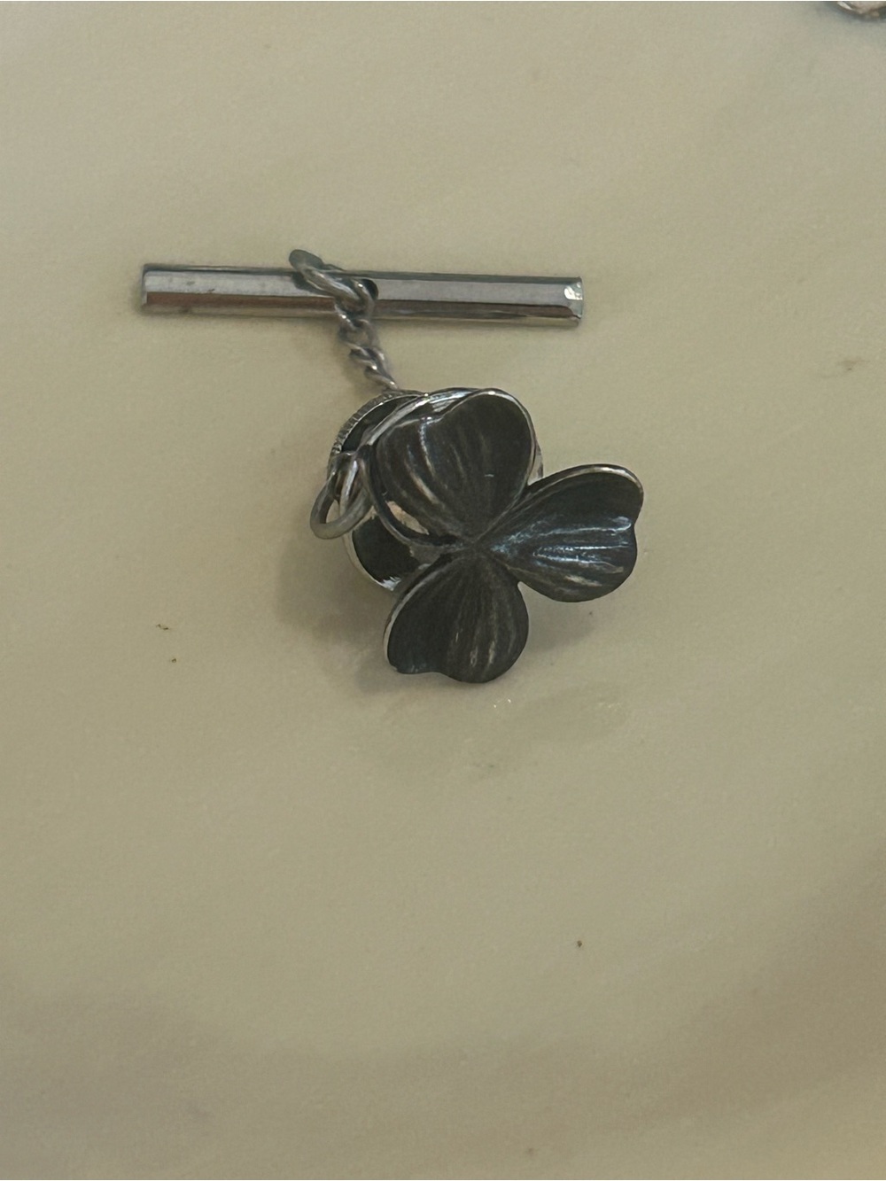 James Avery Sterling Silver Three Leaf Clover Tie Pin Tack